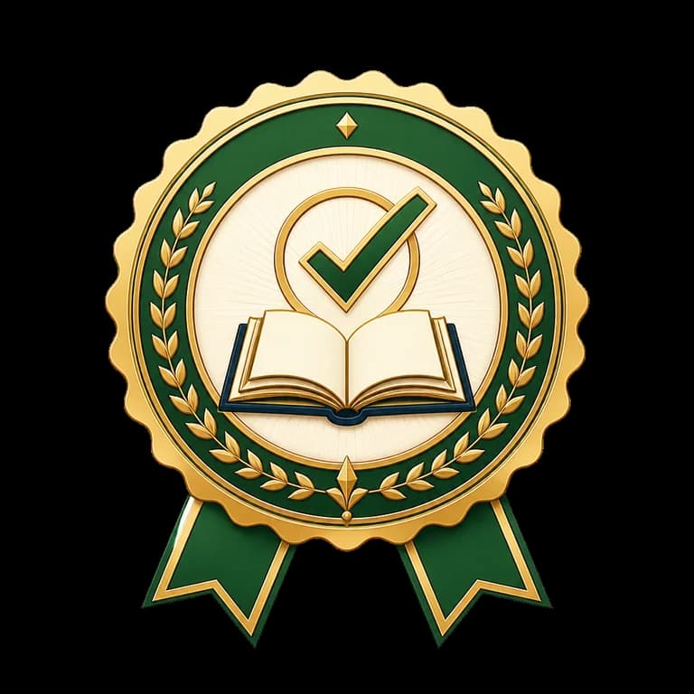 Course certificate achievement badge